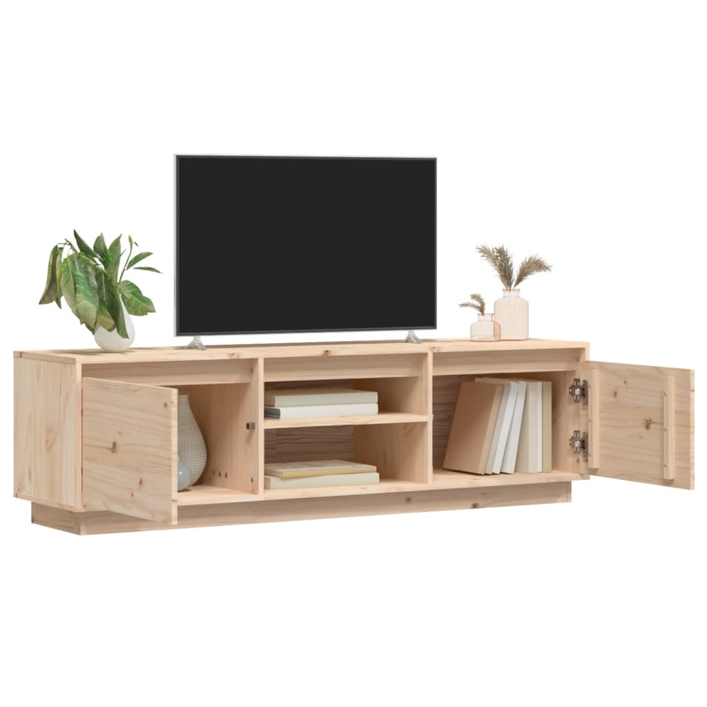 vidaXL Mueble de TV de madera maciza de pino 140x35x40 cm