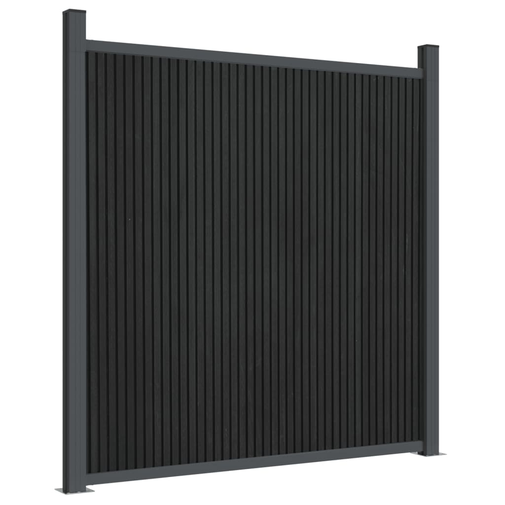 vidaXL Panel de valla WPC gris 180x186 cm