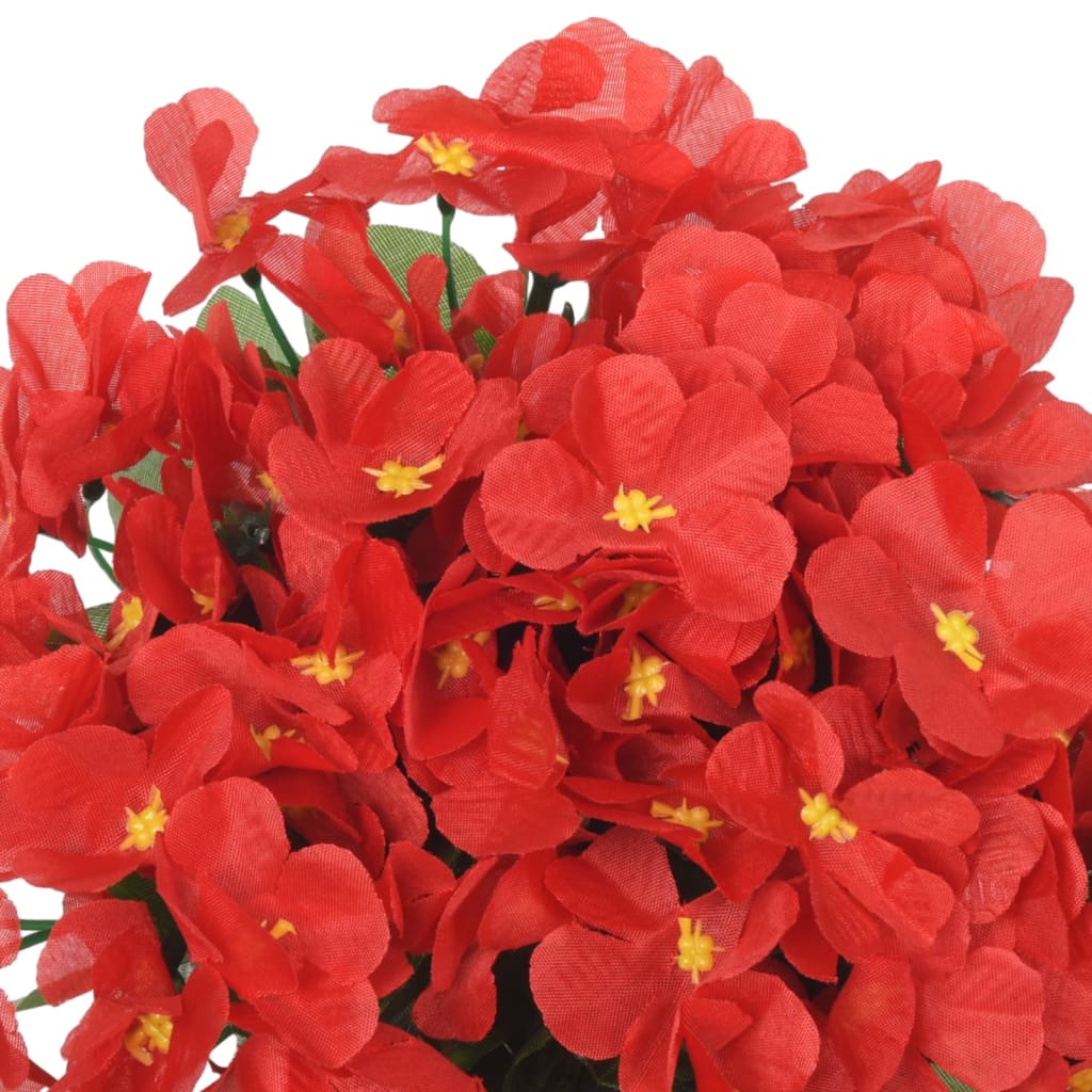 vidaXL Guirnaldas de flores artificiales 3 uds rojo 85 cm