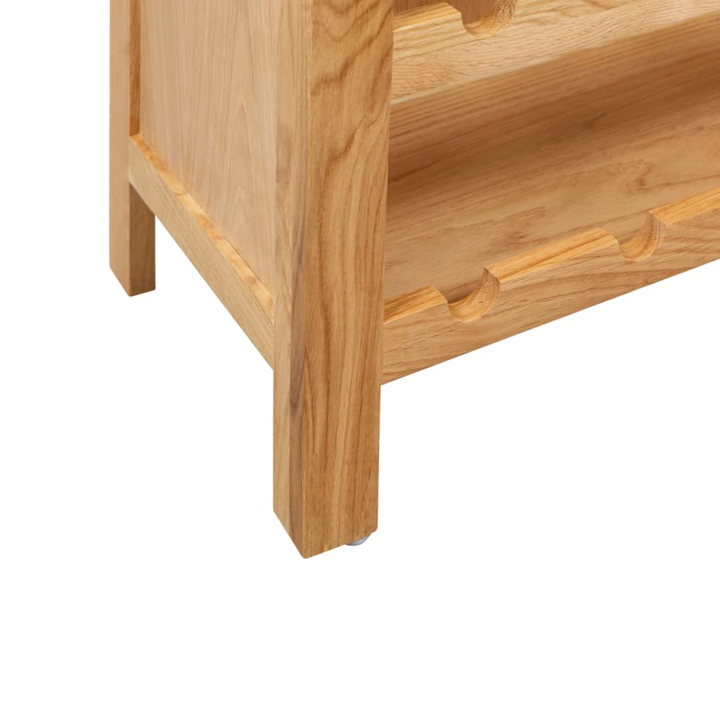 vidaXL Mueble botellero de madera maciza de roble 72x32x90 cm