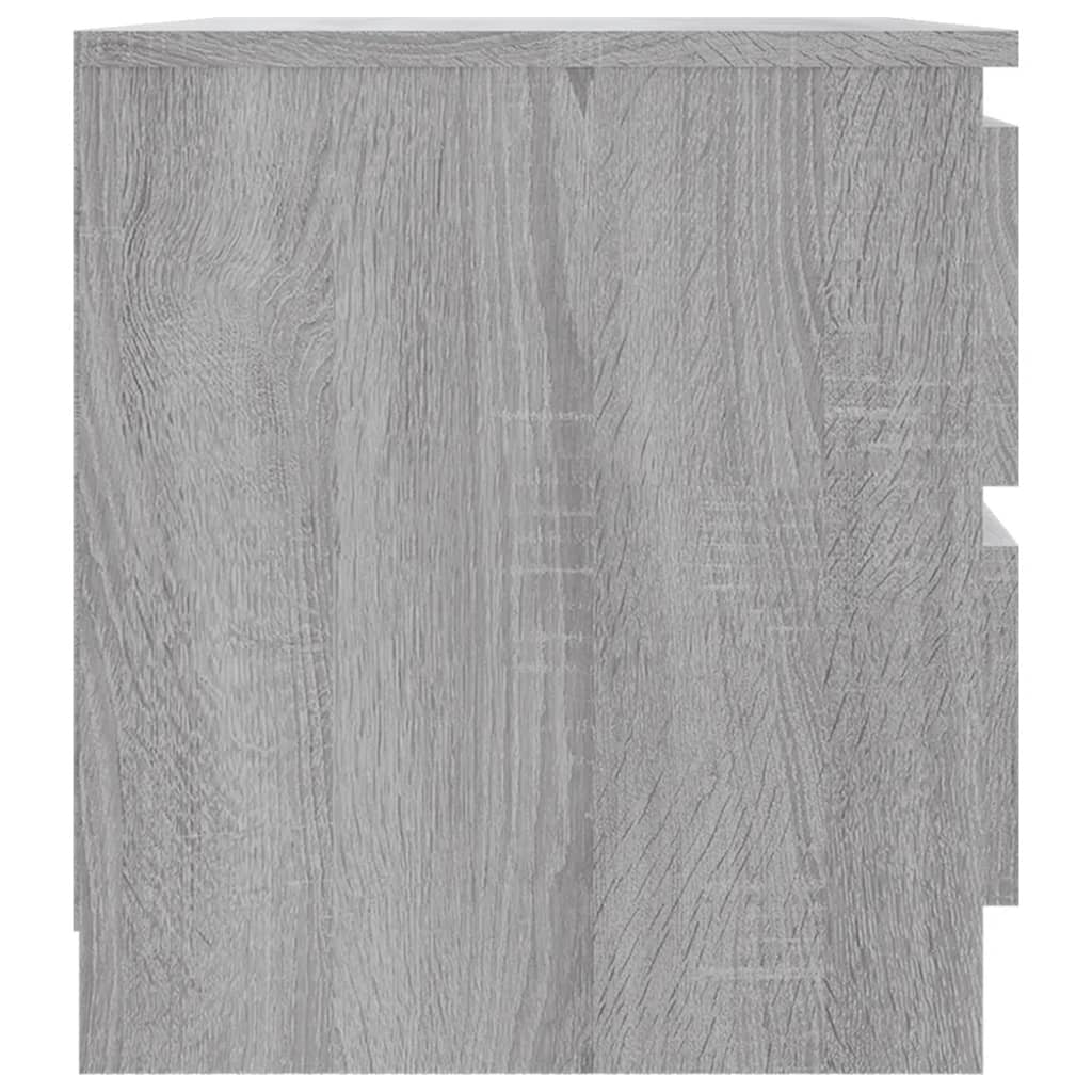 vidaXL Mesita de noche madera contrachapada gris Sonoma 50x39x43,5 cm