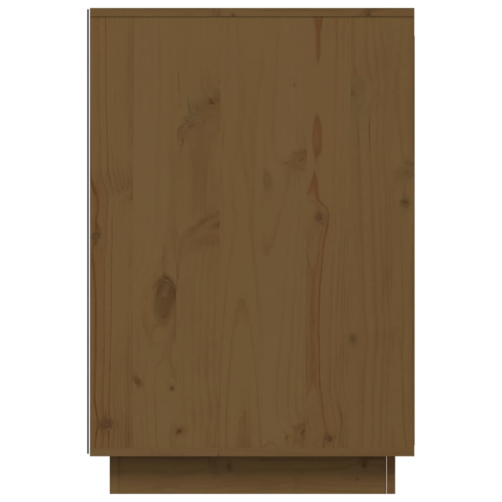 vidaXL Escritorio de madera maciza de pino marrón miel 140x50x75 cm