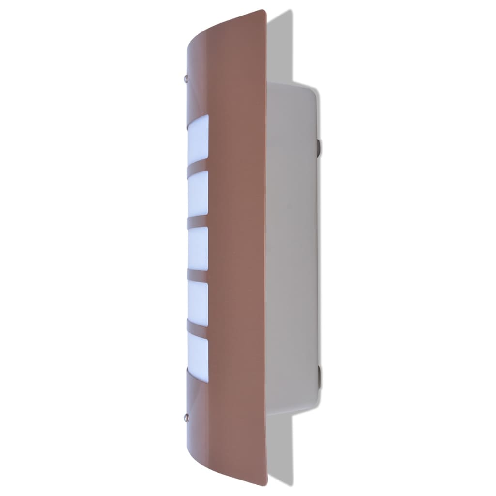 vidaXL Lámpara de pared para exterior acero inoxidable cobre
