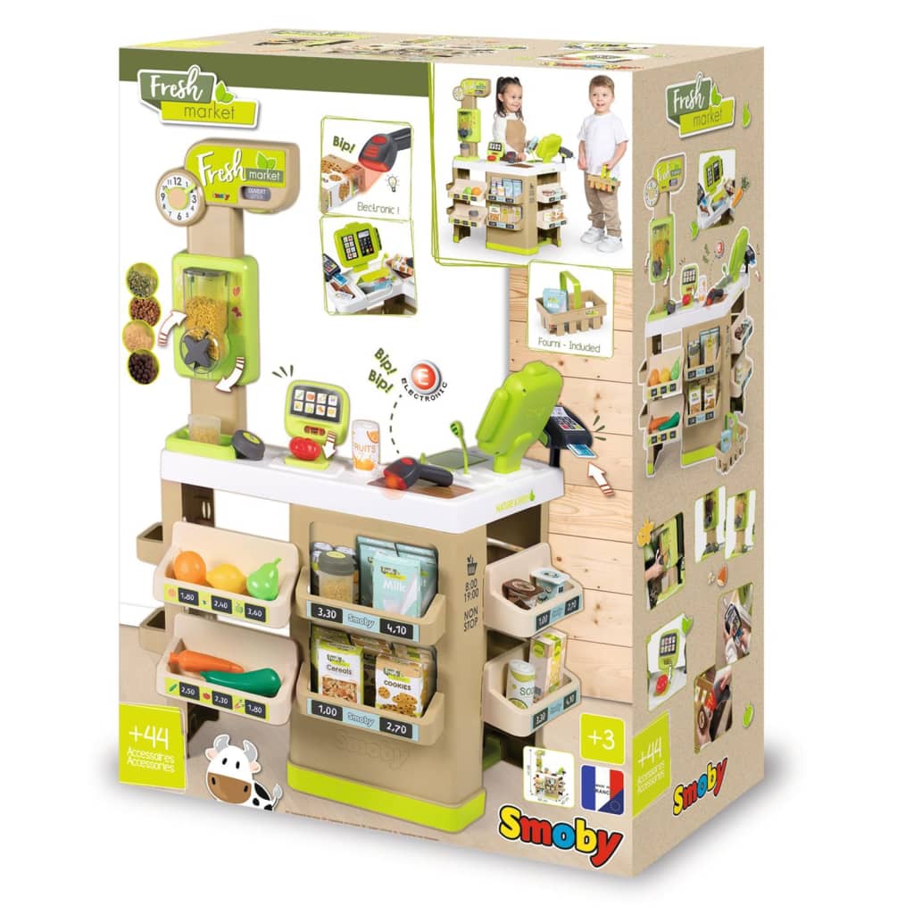 Smoby Supermercado de juguete verde Fresh 70x60x90 cm