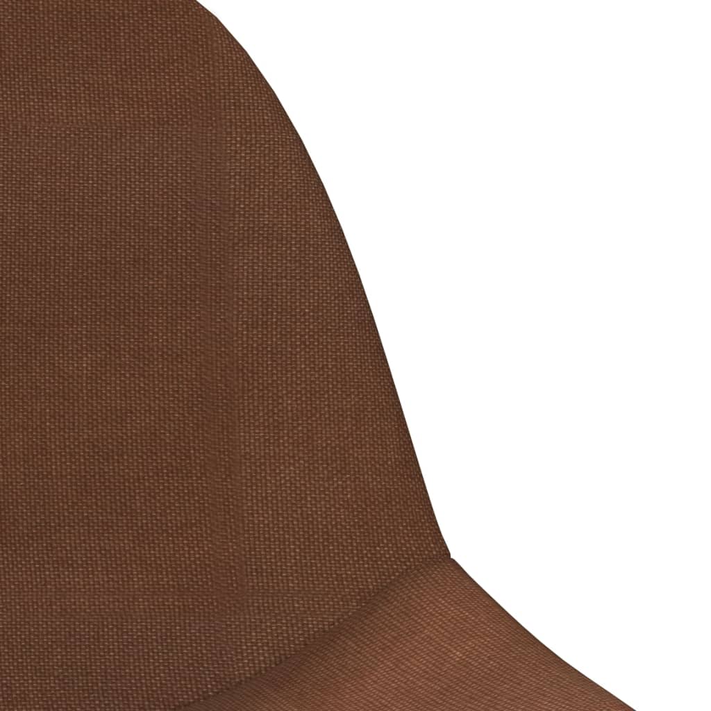 vidaXL Sillas de comedor giratorias 2 unidades tela marrón