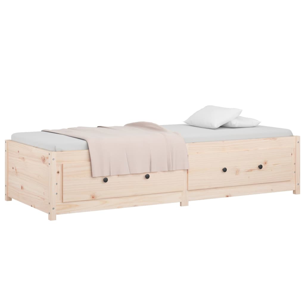 vidaXL Sofá cama de madera maciza de pino 90x190 cm