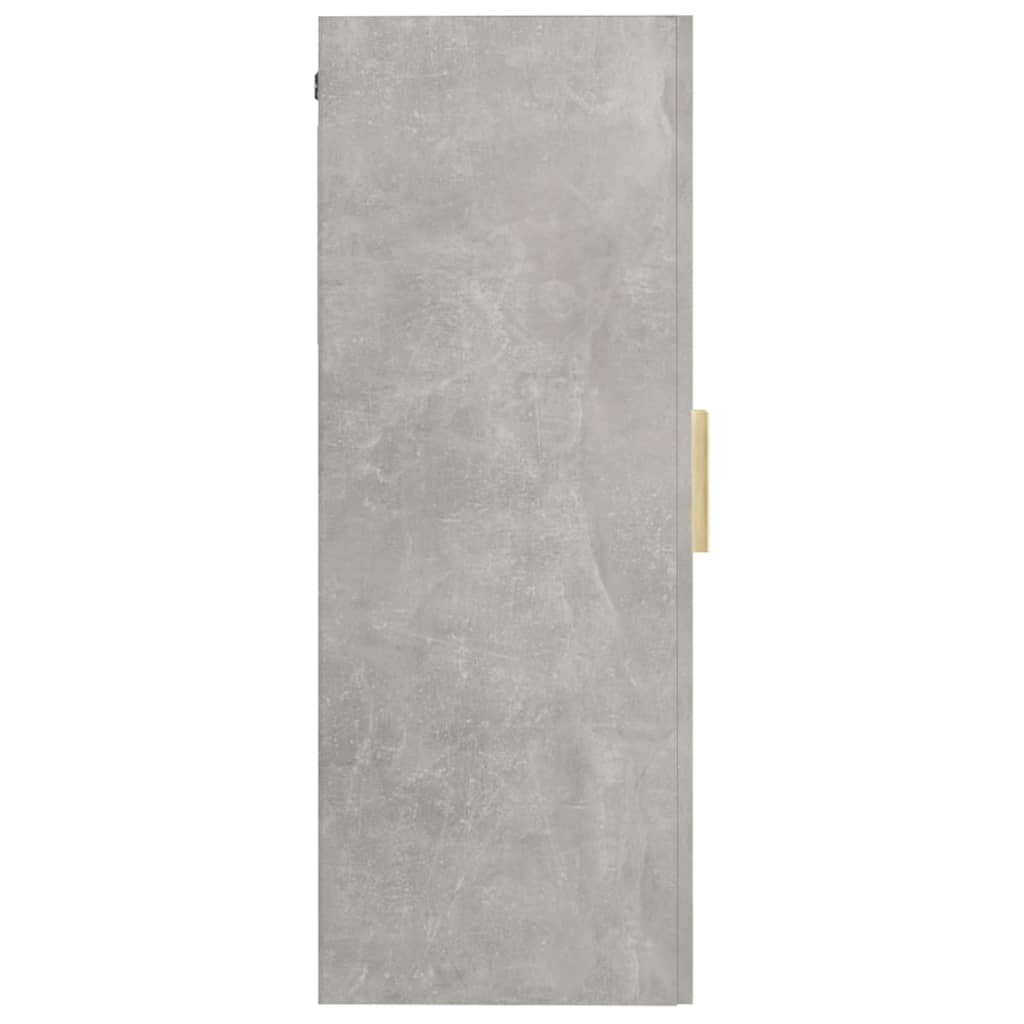 vidaXL Armario colgante de pared gris hormigón 69,5x34x90 cm