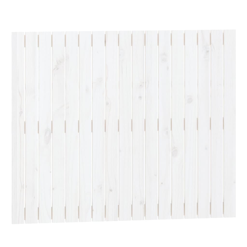 vidaXL Cabecero de cama de pared madera maciza pino blanco 108x3x90 cm