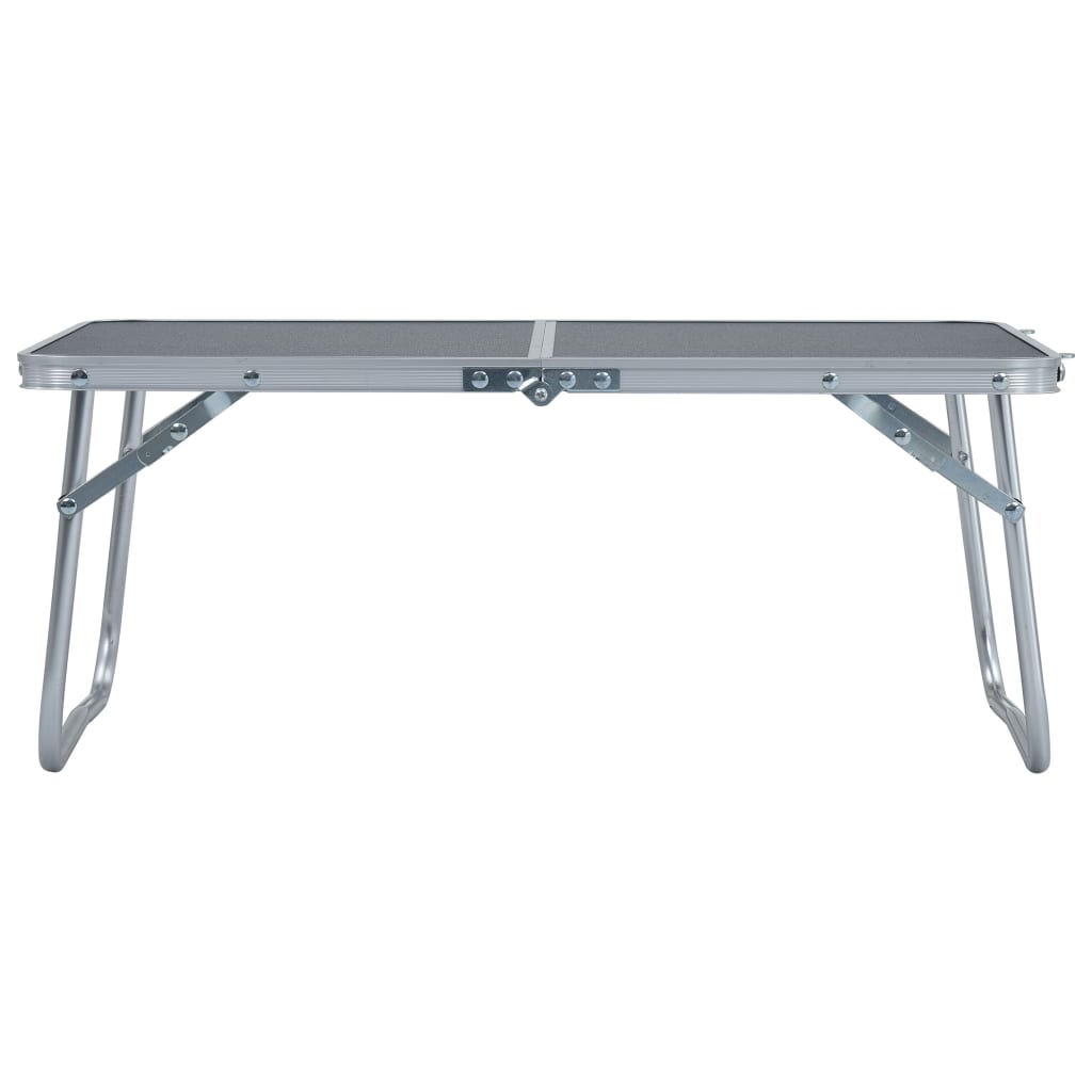 vidaXL Mesa de camping plegable aluminio gris 60x40 cm