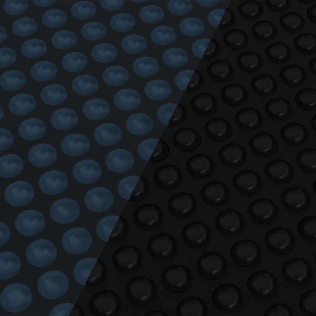 vidaXL Cubierta solar de piscina de PE flotante negro y azul 455 cm