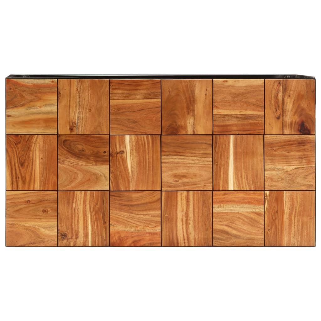 vidaXL Mesa de centro madera maciza de acacia y acero 110x60x40 cm