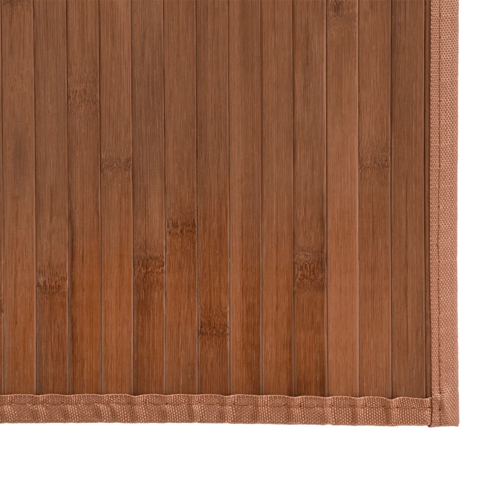 vidaXL Alfombra rectangular bambú marrón 80x400 cm