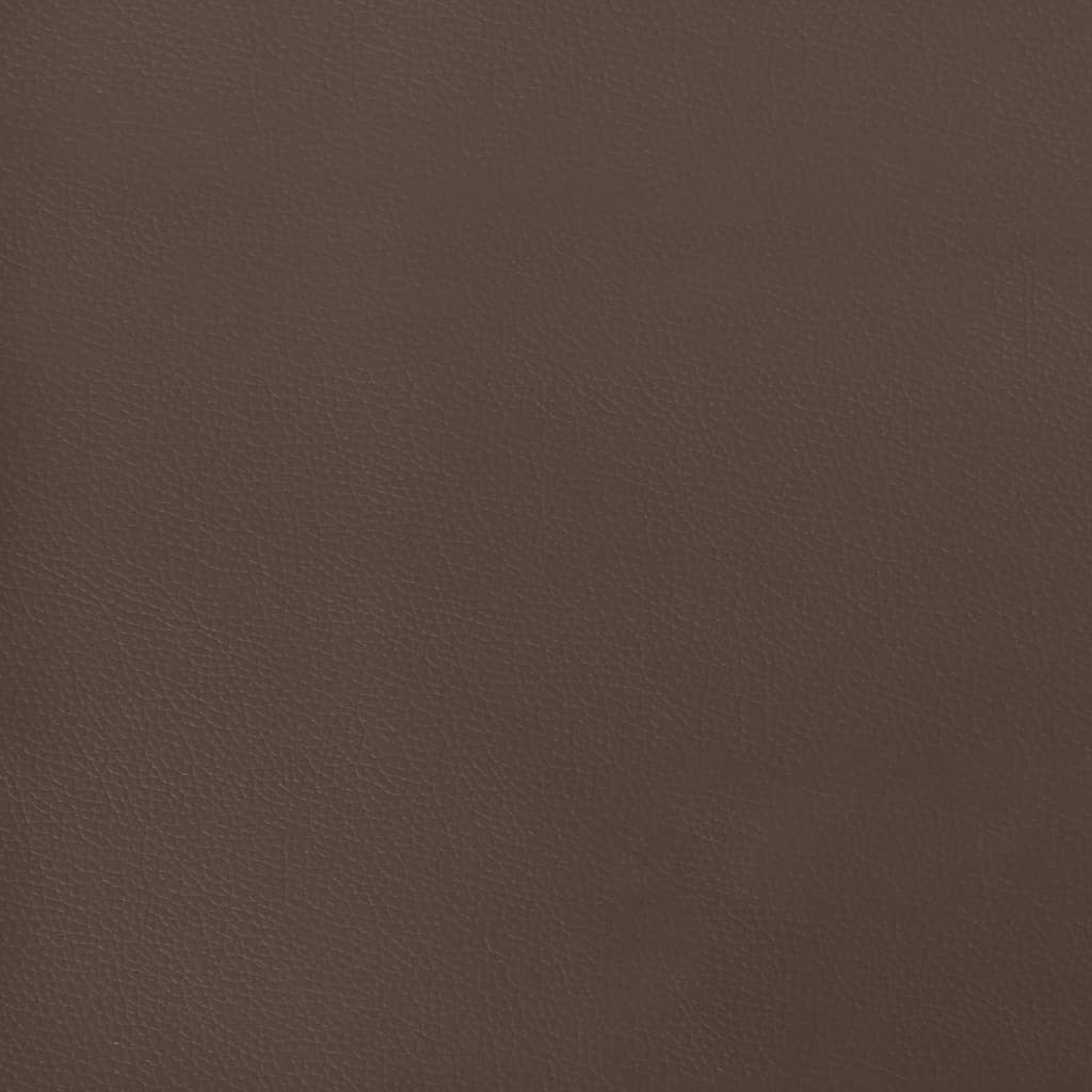 vidaXL Colchón muelles ensacados cuero sintético marrón 140x200x20 cm