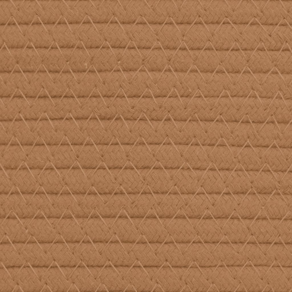 vidaXL Cesta de almacenaje algodón marrón Ø40x35 cm