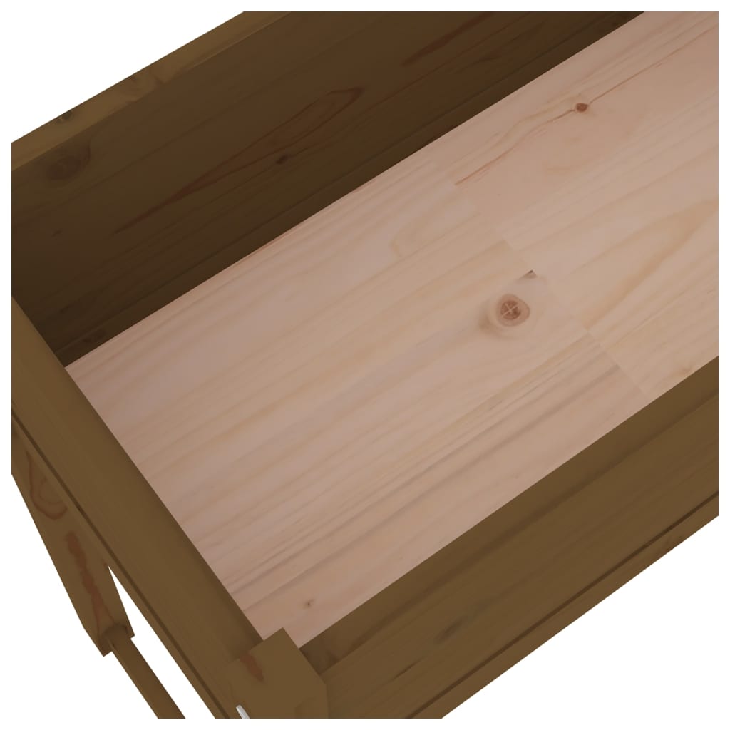 vidaXL Jardinera madera maciza de pino marrón miel 78x40x81 cm