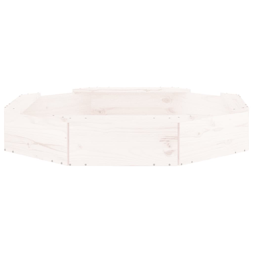 vidaXL Arenero con asientos octógono madera maciza de pino blanco