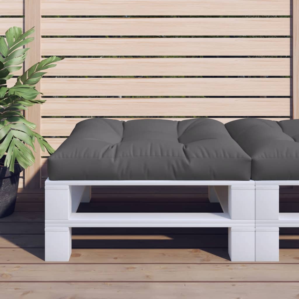 vidaXL Cojín para muebles de palets tela gris 80x80x12 cm