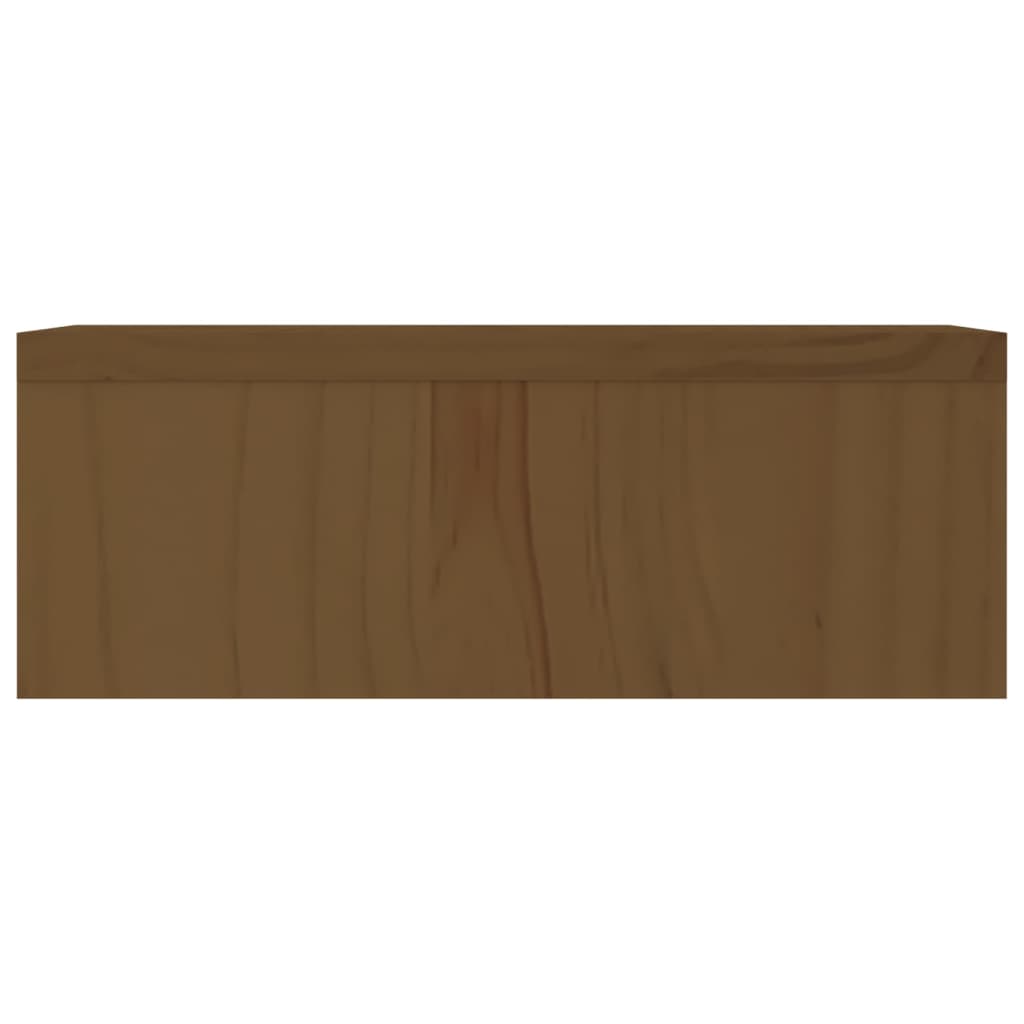vidaXL Soporte de monitor madera maciza pino marrón miel 50x27x10 cm