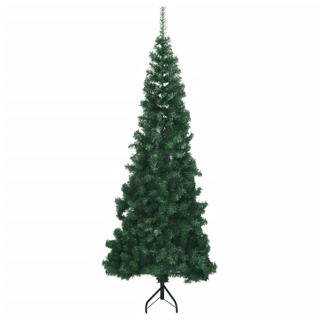 vidaXL Árbol de Navidad artificial de esquina verde 240 cm PVC