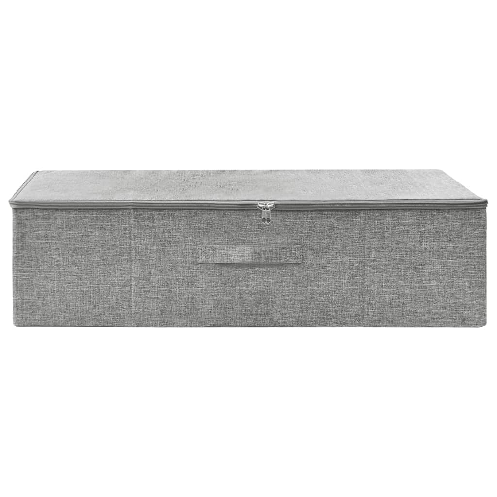 vidaXL Caja de almacenaje tela gris 70x40x18 cm