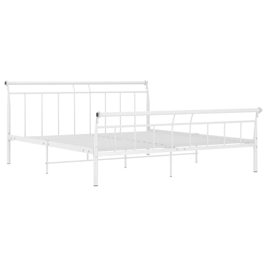vidaXL Estructura de cama de metal blanca 160x200 cm