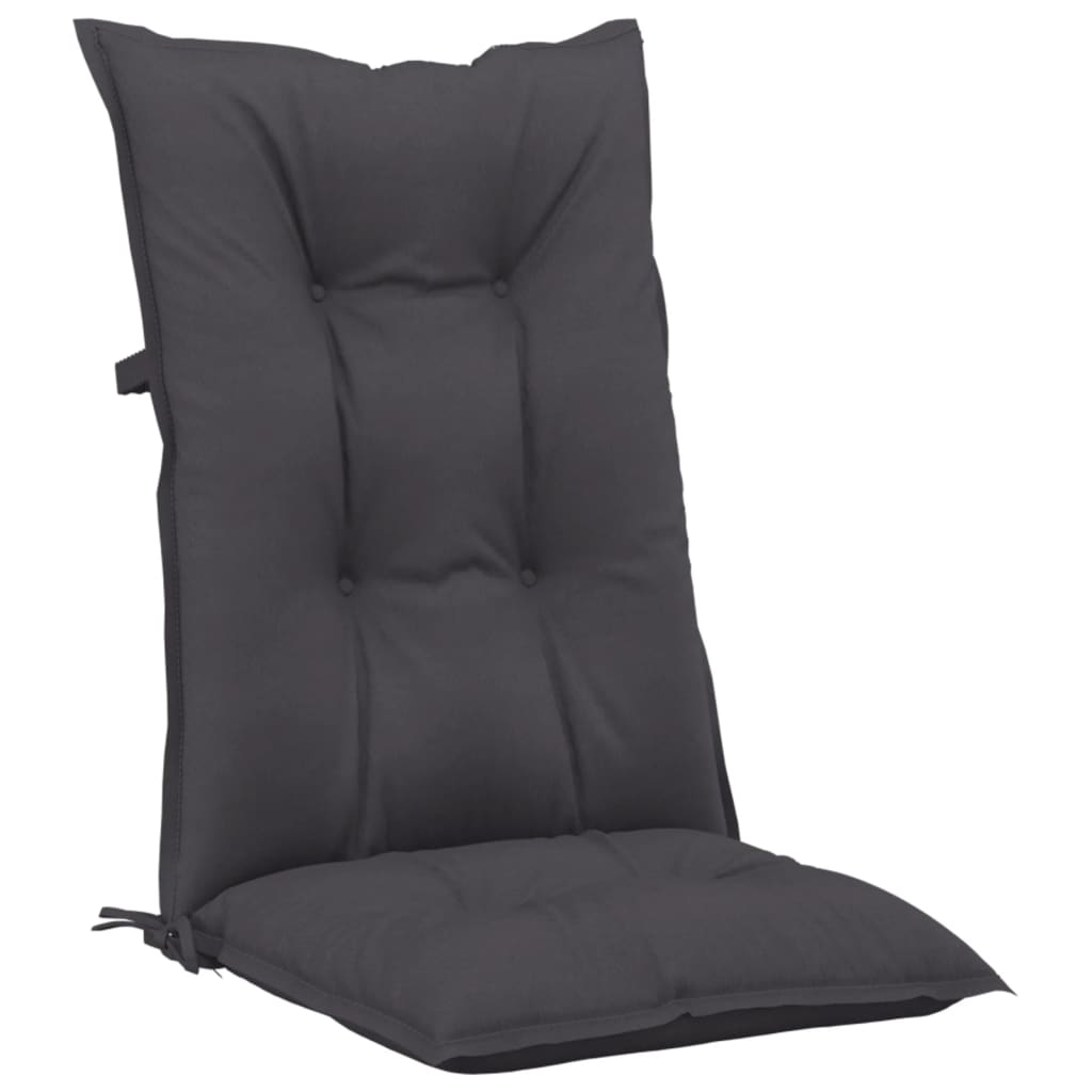 vidaXL Cojines para sillas de jardín 4 uds gris antracita 120x50x7 cm