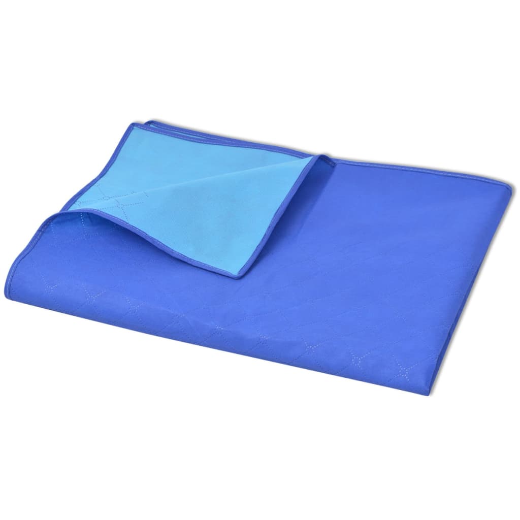 vidaXL Manta de picnic azul y azul claro 100x150 cm