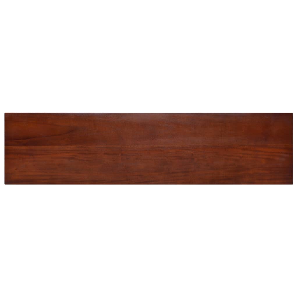 vidaXL Mesa consola clásica de madera maciza caoba marrón 120x30x75cm