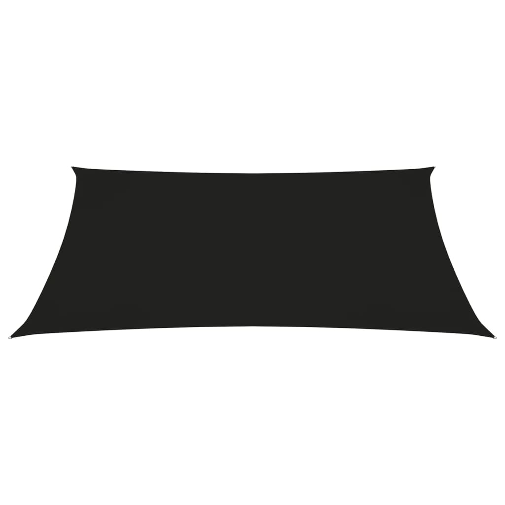 vidaXL Toldo de vela rectangular tela Oxford negro 3,5x4,5 m
