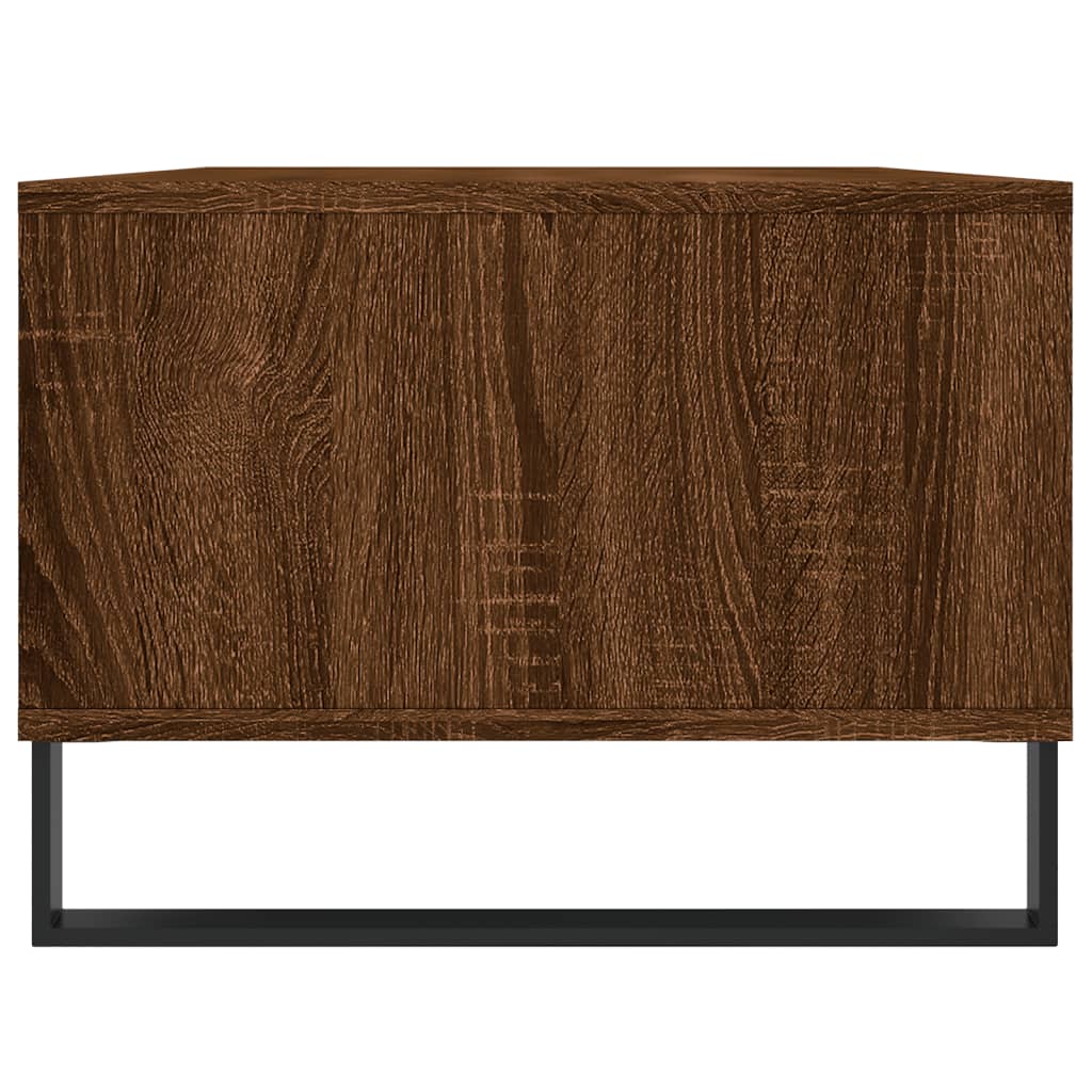 vidaXL Mesa de centro madera contrachapada marrón roble 90x50x36,5 cm