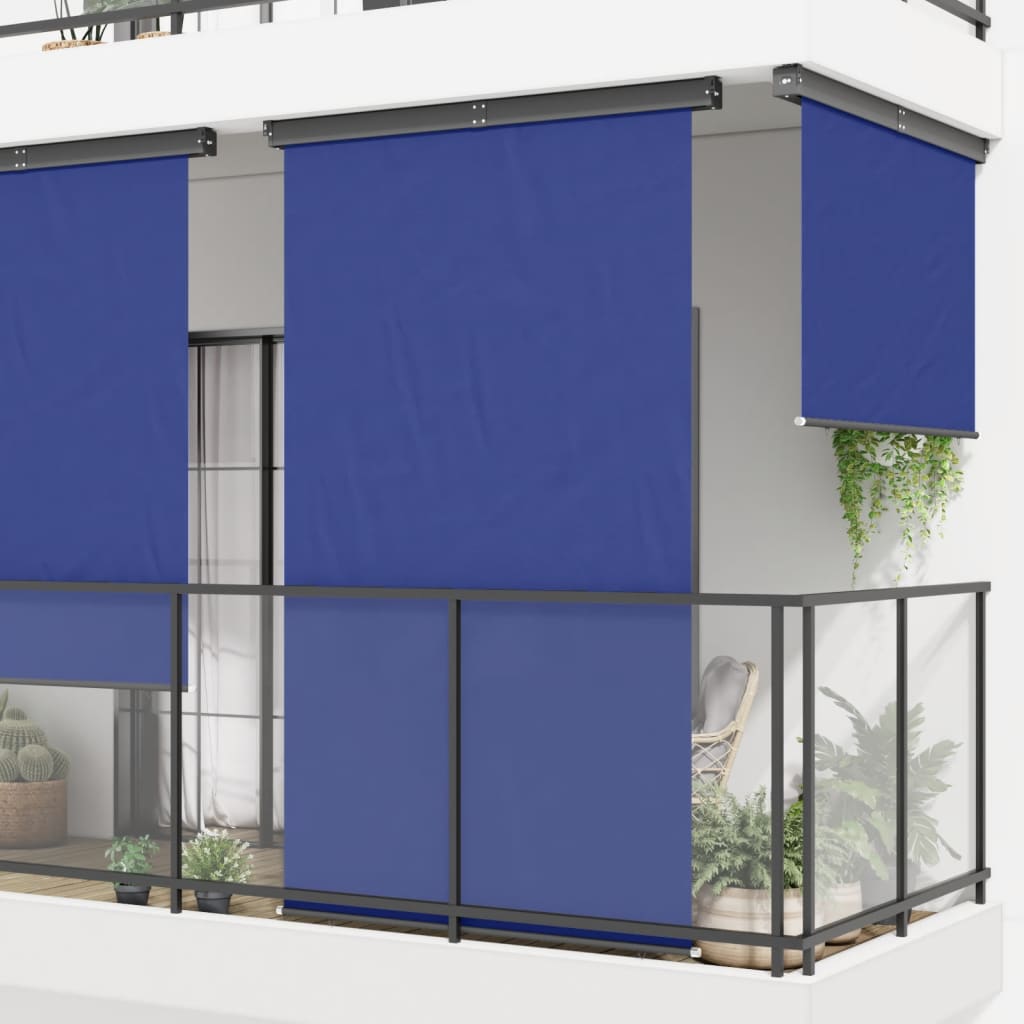 vidaXL Toldo lateral de balcón azul 170x250 cm