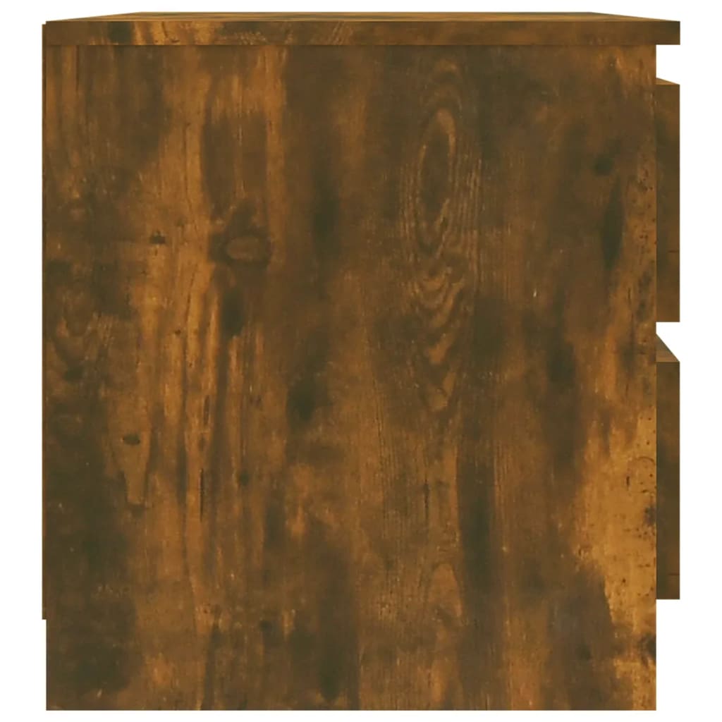 vidaXL Mesita noche madera contrachapada roble ahumado 50x39x43,5 cm