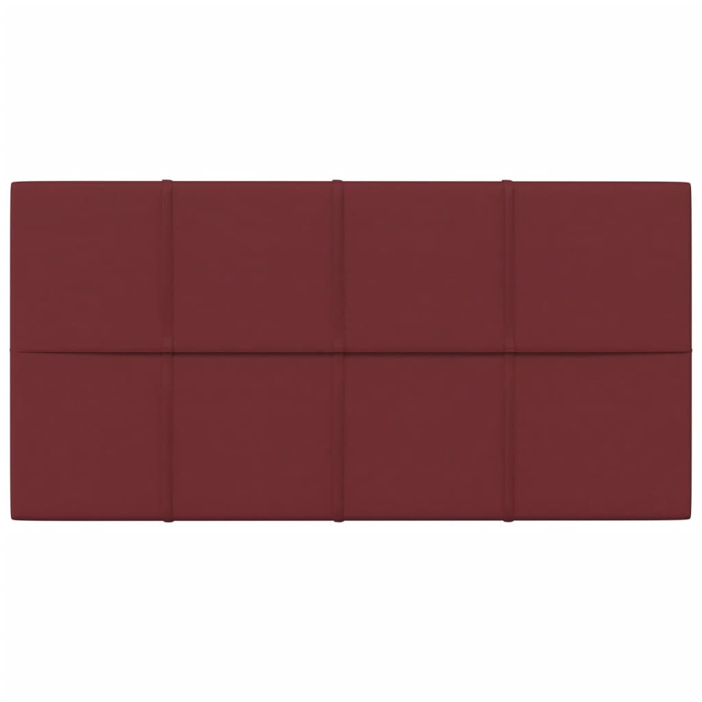 vidaXL Paneles de pared 12 uds tela rojo tinto 60x30 cm 2,16 m²