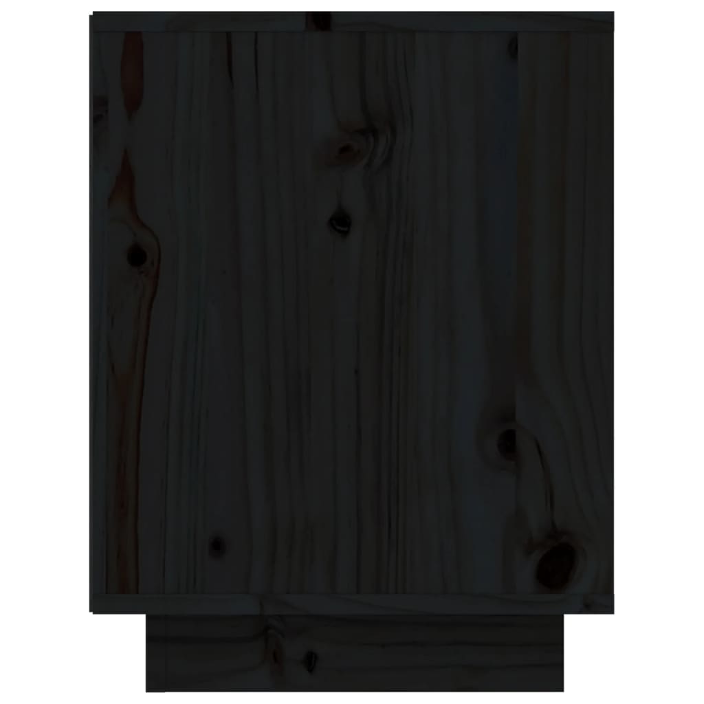 vidaXL Armario zapatero de madera maciza de pino negro 60x34x45 cm