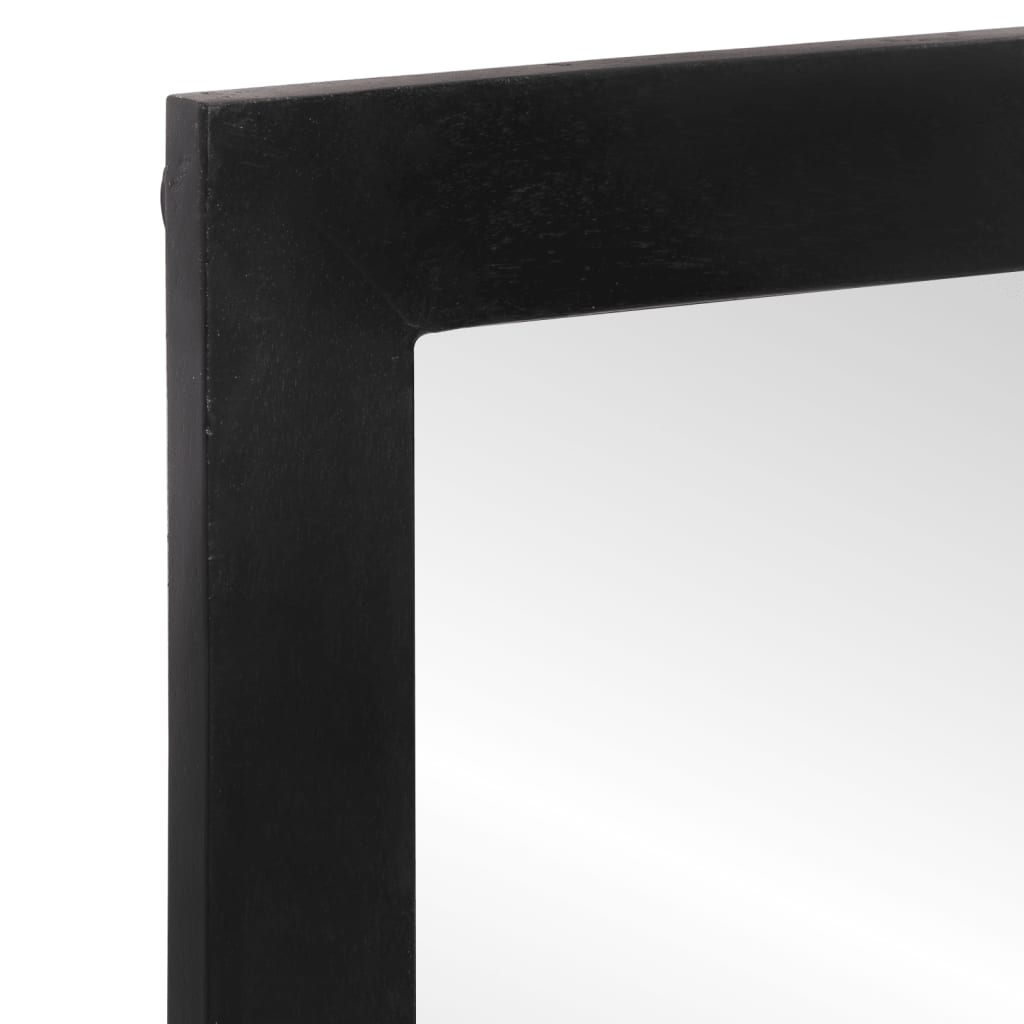 vidaXL Espejo de baño madera maciza de mango y vidrio 55x1x60 cm