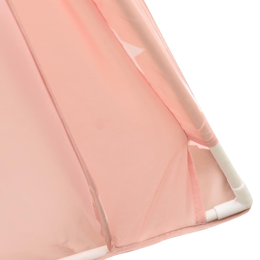 vidaXL Tienda tipi para niños con bolsa poliéster rosa 115x115x160 cm