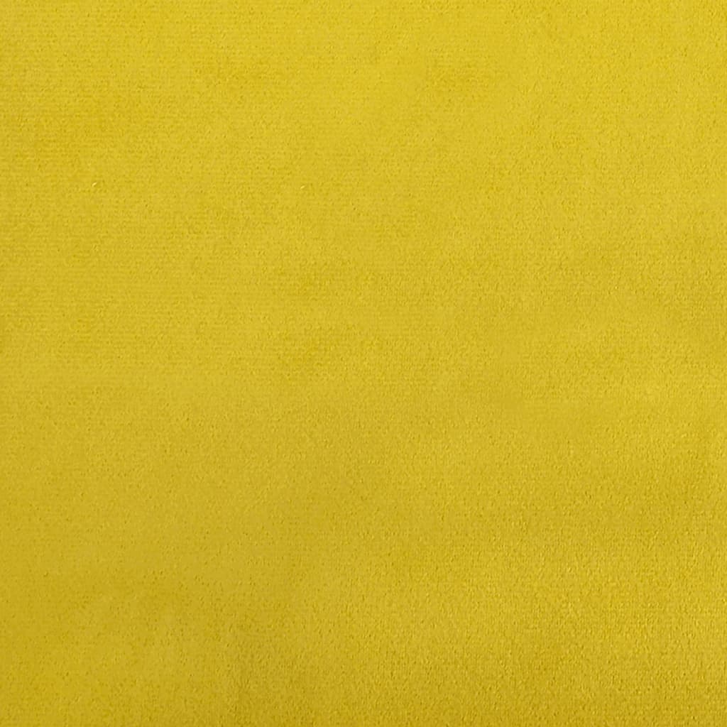 vidaXL Sofá cama en forma de L terciopelo amarillo 271x140x70 cm
