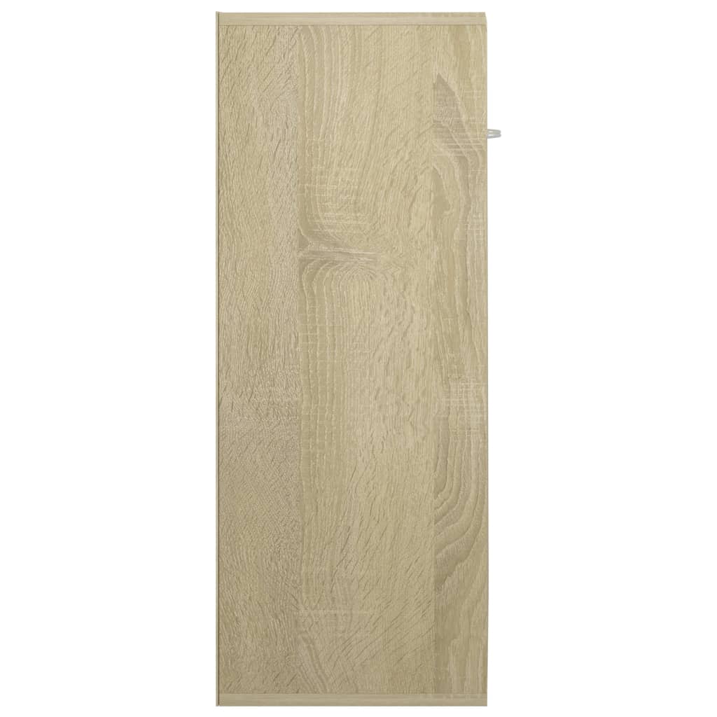 vidaXL Aparador de madera contrachapada color roble Sonoma 60x30x75 cm