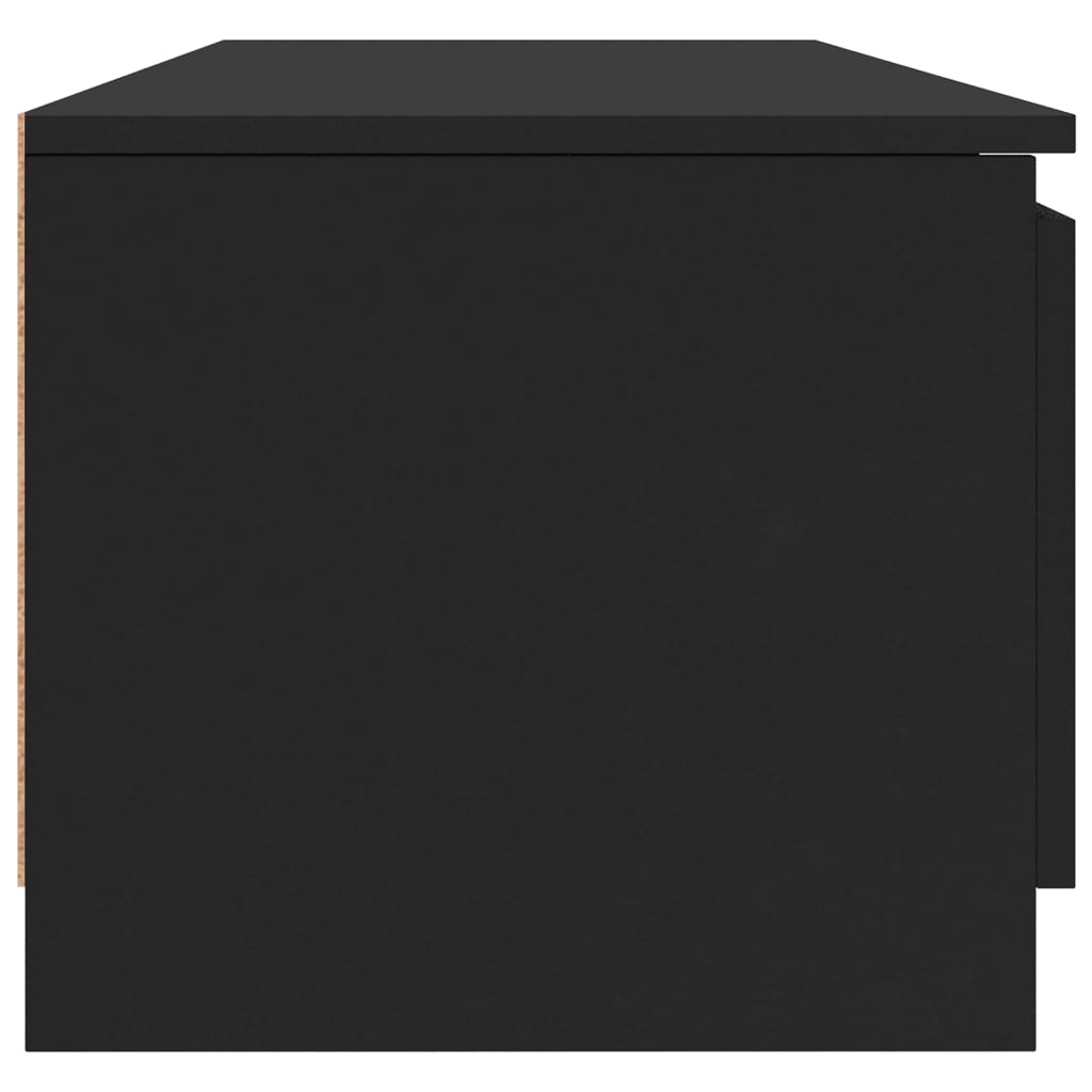 vidaXL Mueble de TV madera contrachapada negro 140x40x35,5 cm
