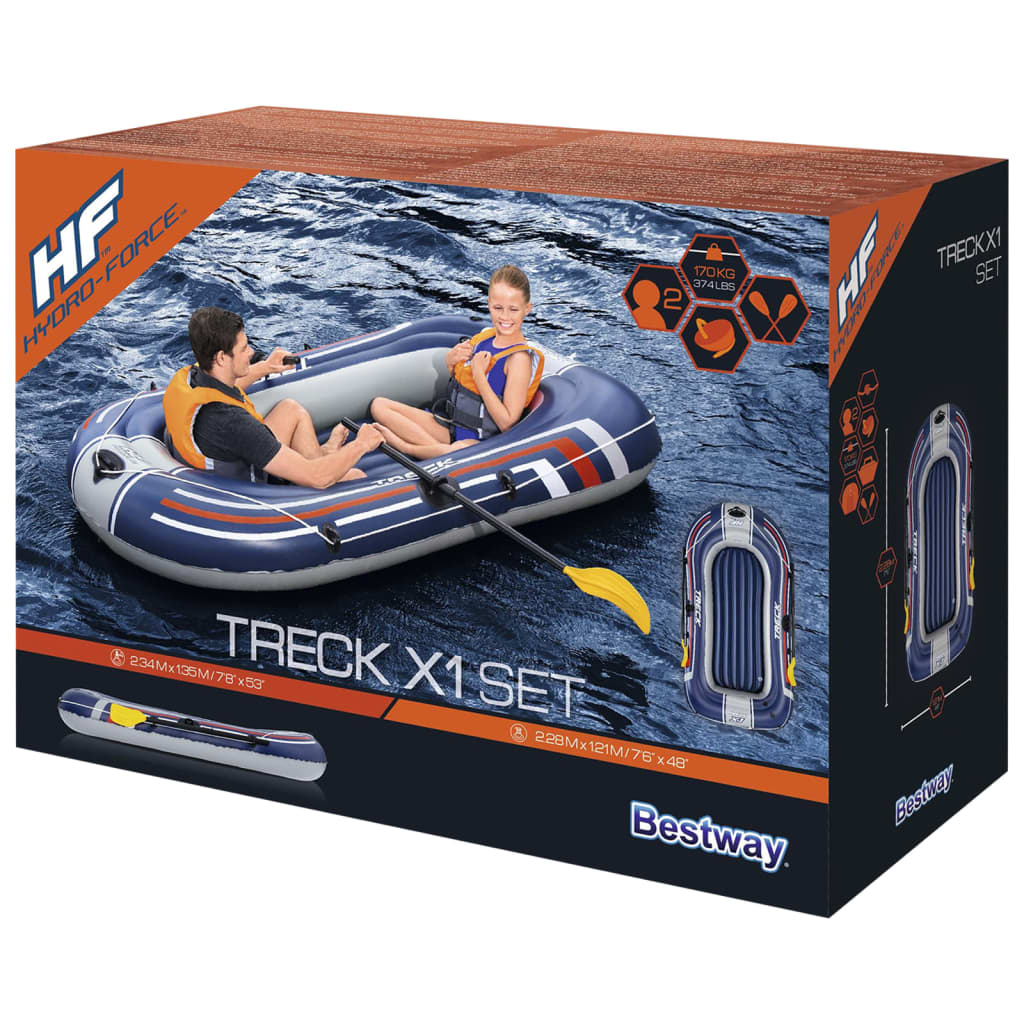 Bestway Barca inflable Hydro-Force con remos y bomba azul