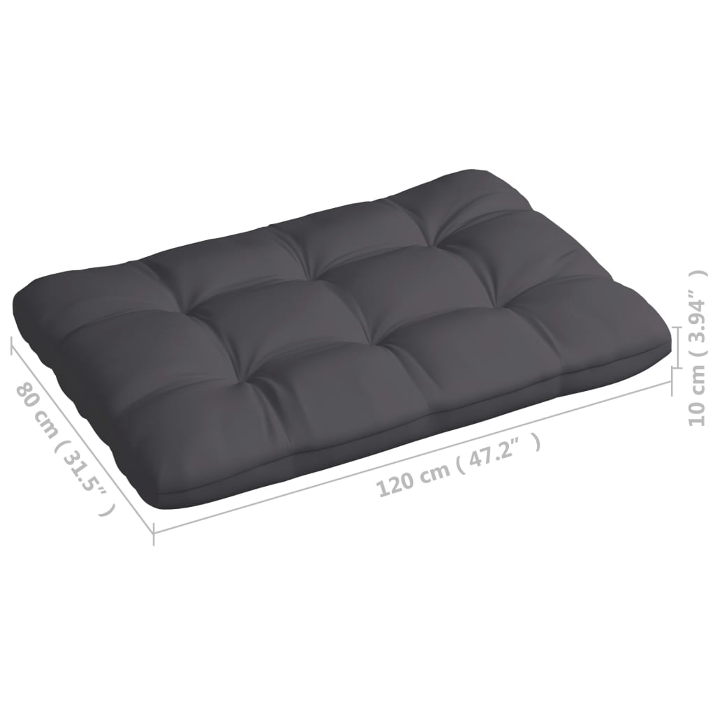vidaXL Cojines para sofá de palets 7 unidades tela gris antracita