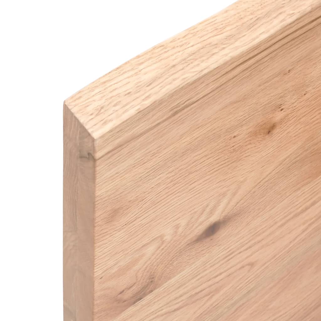 vidaXL Tablero mesa madera roble tratada marrón claro 60x50x(2-4) cm