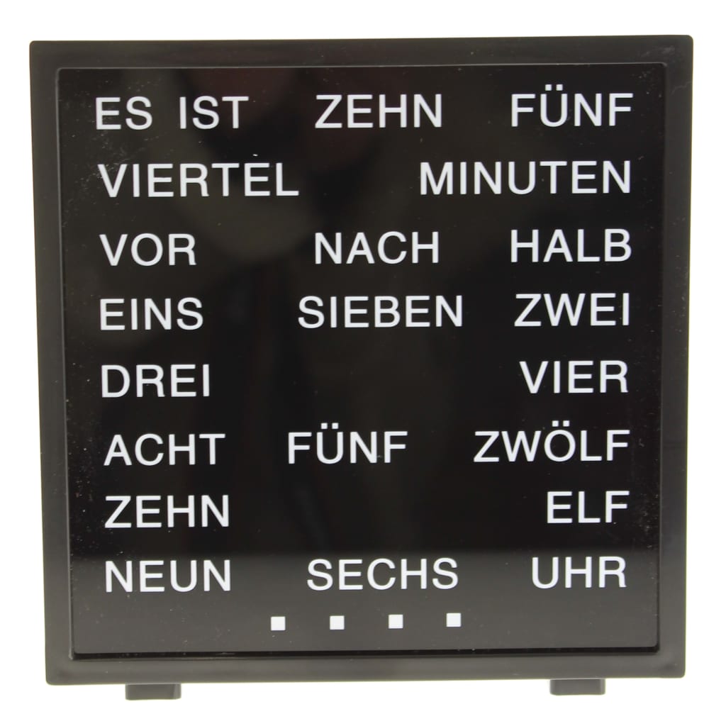 United Entertainment Reloj de palabras en alemán LED 16,5x17 cm