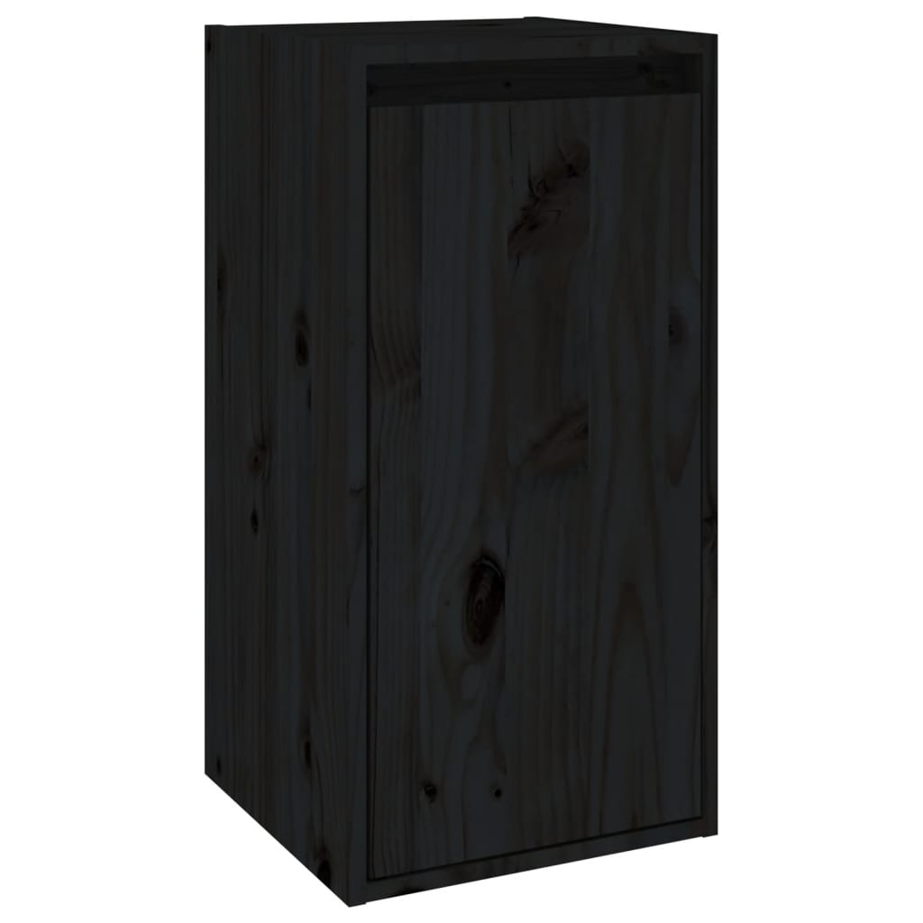 vidaXL Muebles para TV 5 piezas madera maciza de pino negro