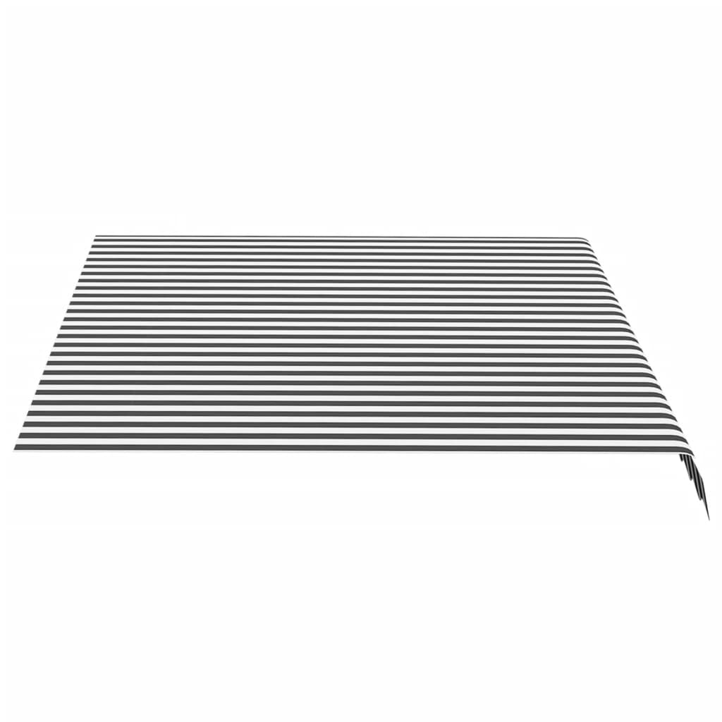 vidaXL Tela de repuesto para toldo gris antracita y blanco 3,5x2,5 m