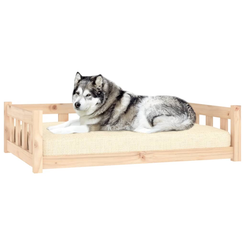 vidaXL Cama para perros madera maciza de pino 105,5x75,5x28 cm