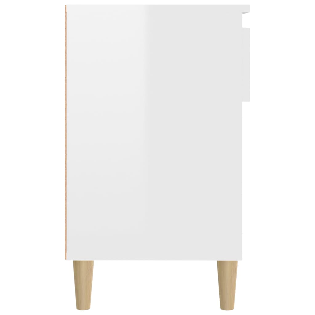 vidaXL Mueble zapatero madera contrachapada blanco brillo 102x36x60 cm