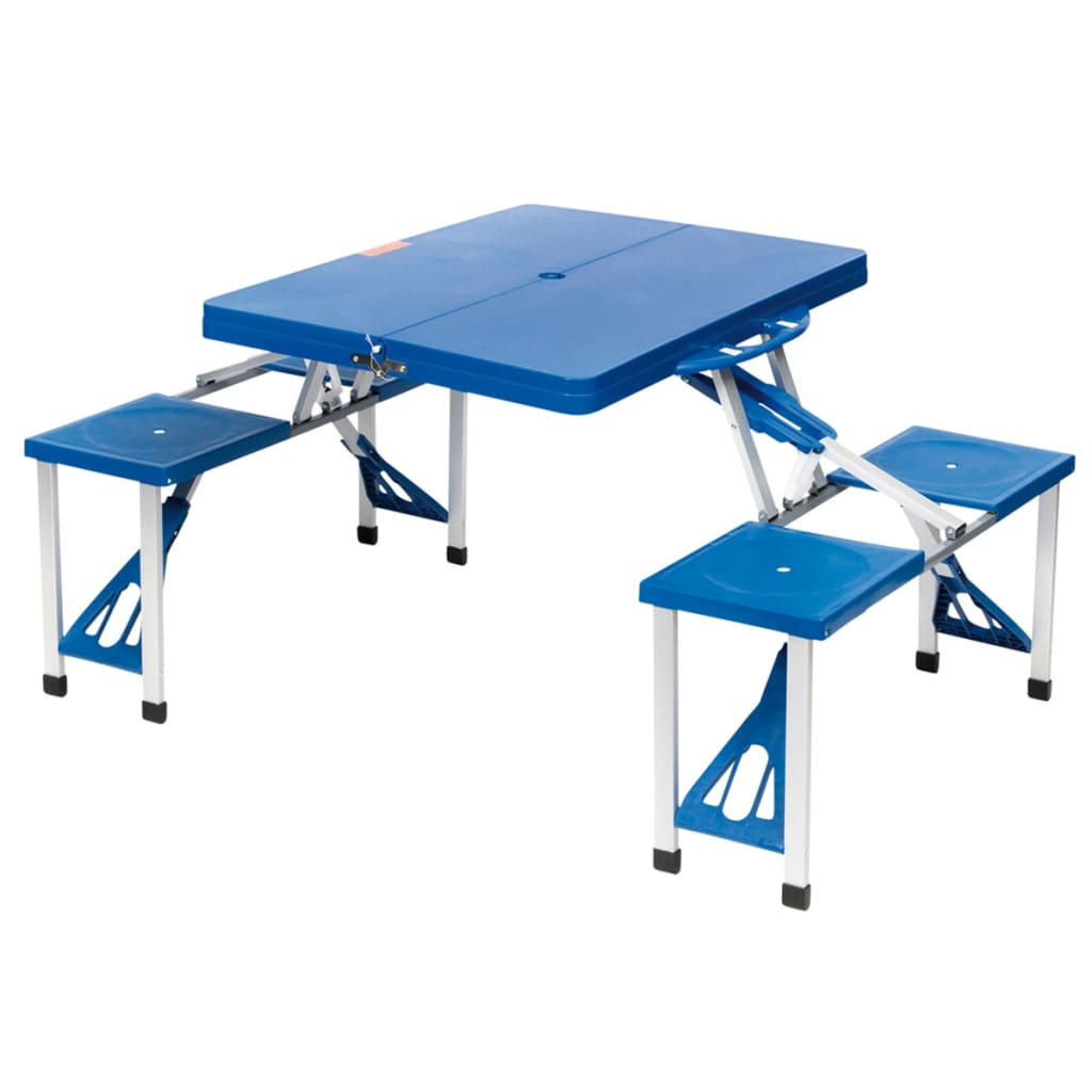 Bo-Camp Conjunto de mesa de picnic Basic acero azul 1404374