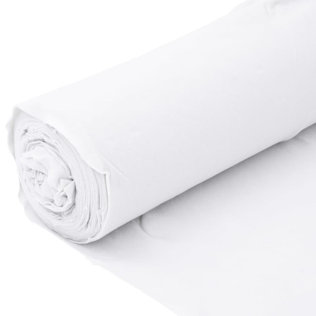vidaXL Membrana geotextil fibra de poliéster blanco 1x50 m