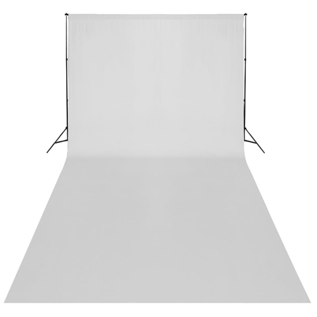 vidaXL Kit de estudio telón fondo blanco 600x300 cm y luces